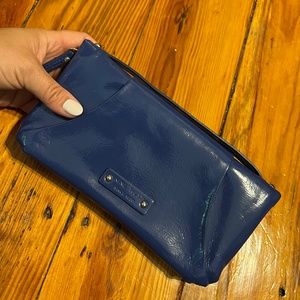 NINE WEST Patent Leather Cobalt Blue Clutch